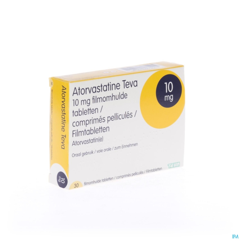 Atorvastatine Teva 10mg Filmomh Tabl 30 X 10mg