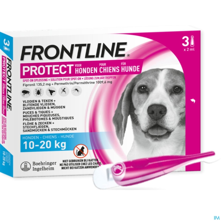 Frontline Protect Spot On Opl Hond 10-20kg Pipet 3