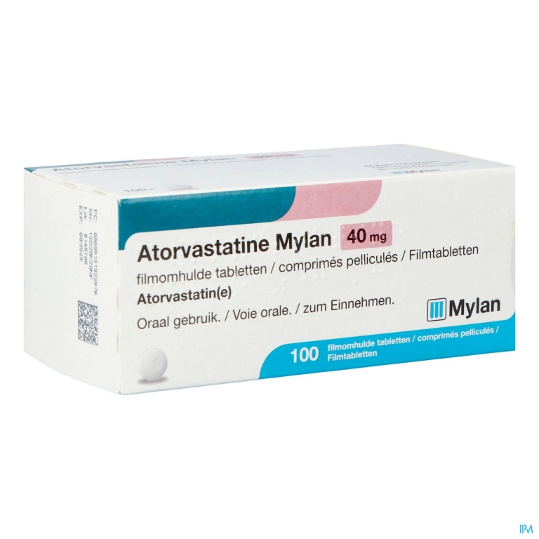 Atorvastatine Mylan 40mg Filmomh Tabl 100