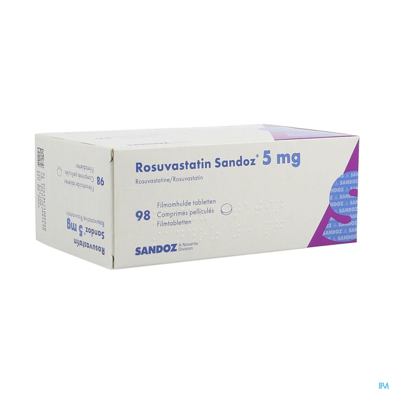 Rosuvastatin Sandoz 5mg Film.tabl 98 Opa/alu/pvc