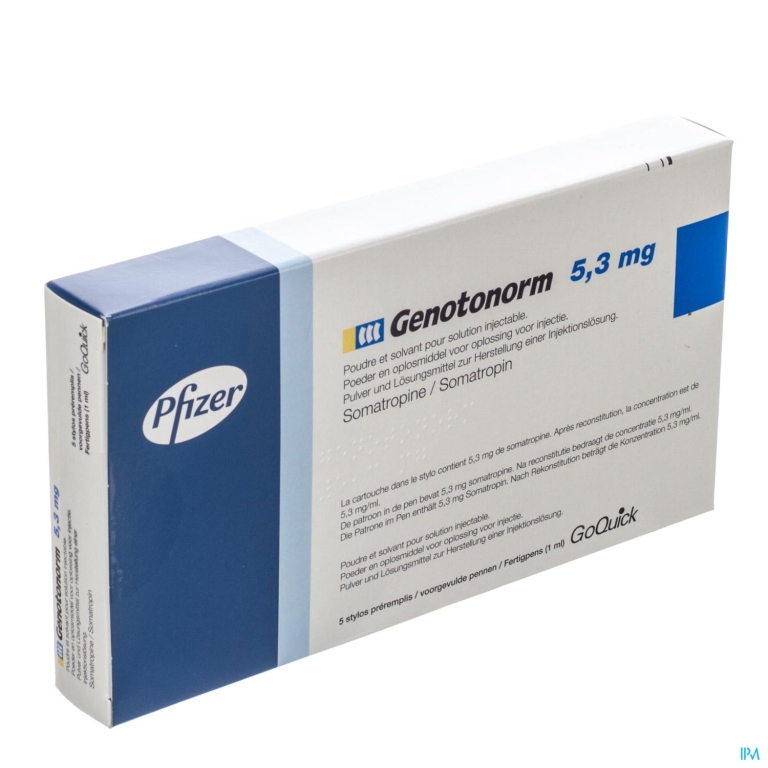 Genotonorm 5,3mg Goquick Opl Inj Voorgev.pen 5