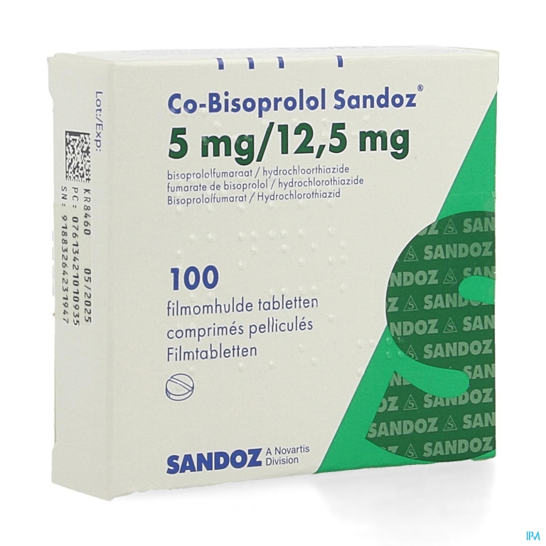 Co Bisoprolol Sandoz 5mg/12,5mg Filmomh Tabl 100