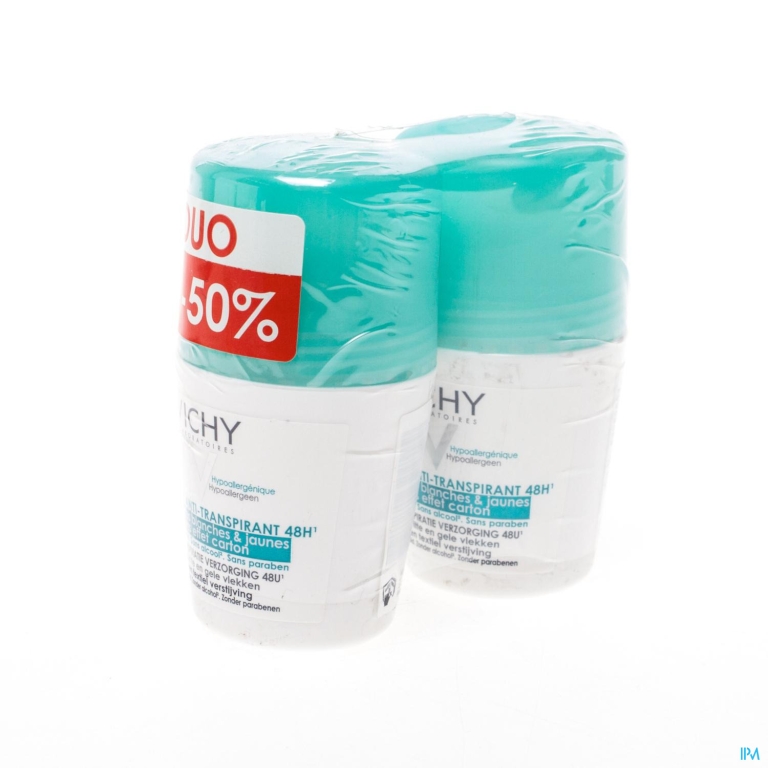 Vichy Deo A/trace Roller 48h Duo 2x50ml