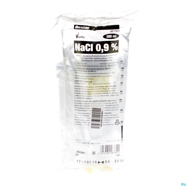 Bx Nacl 0,9% Viaflo Sac-zak 500ml