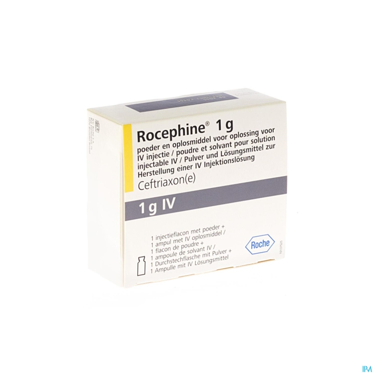 Rocephine Amp Iv 1 X 1g + Solv