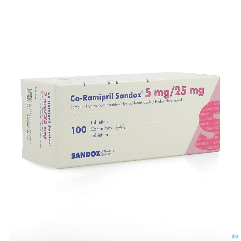 Co Ramipril Sandoz 5mg/25mg Comp 100