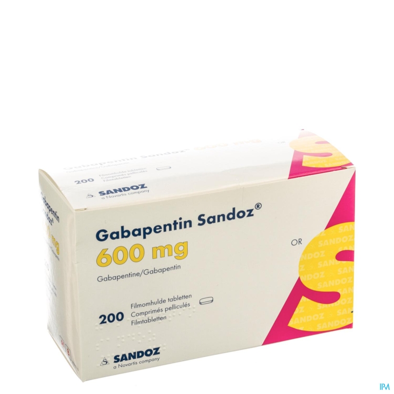 Gabapentin 600mg Sandoz Comp 200 X 600mg