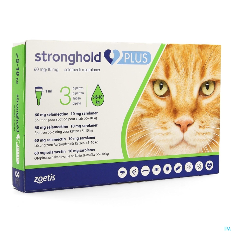 Stronghold Plus 60mg/10mg Sol Spot On Kat 3