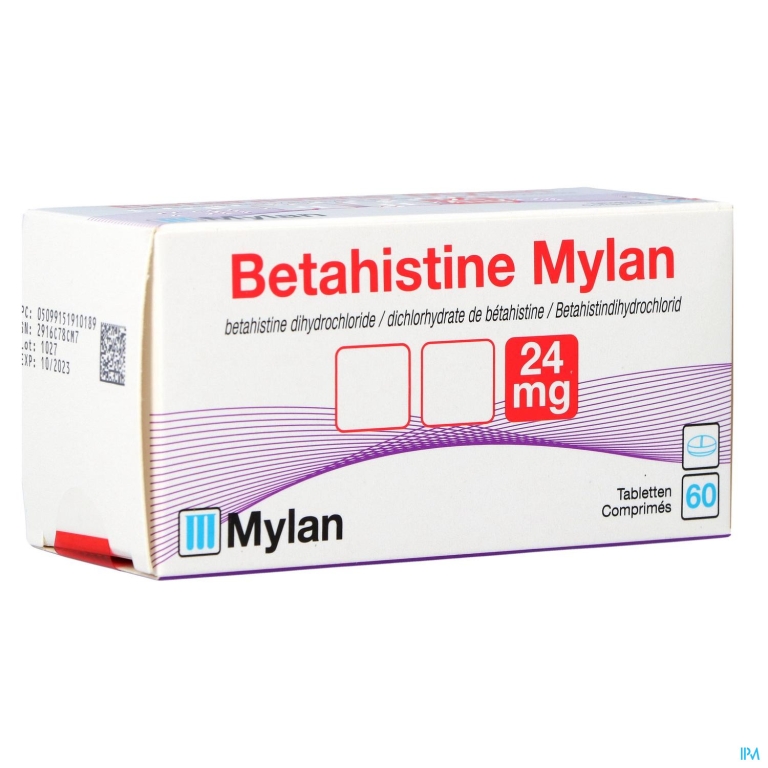 Betahistine Mylan 24mg Comp 60 X 24mg