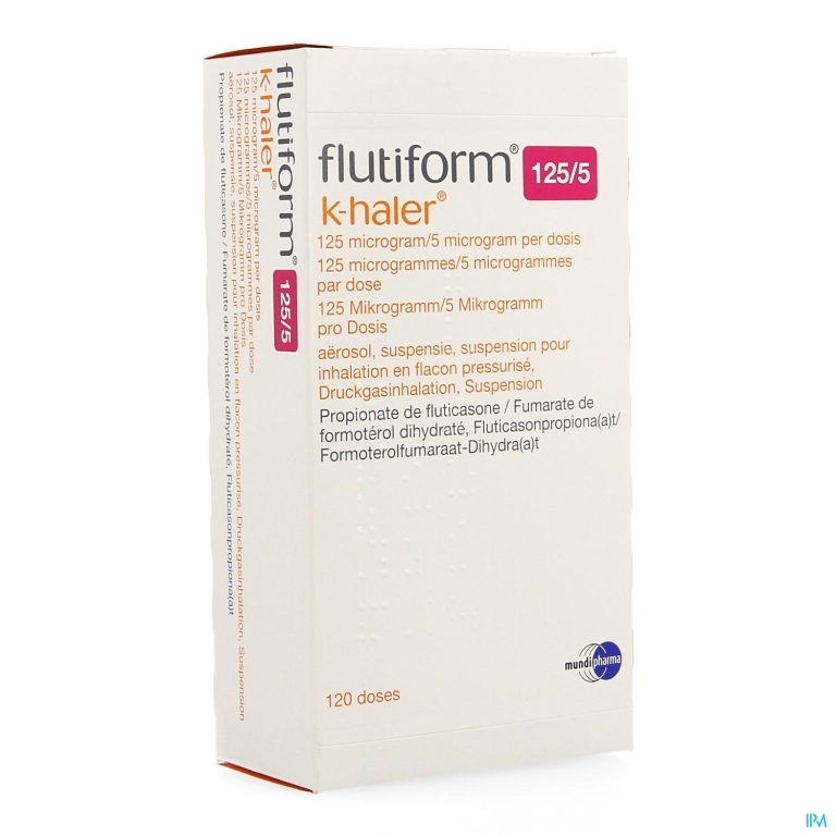 Flutiform K-haler 125mcg/5mcg/dosis Aerosol 120d.