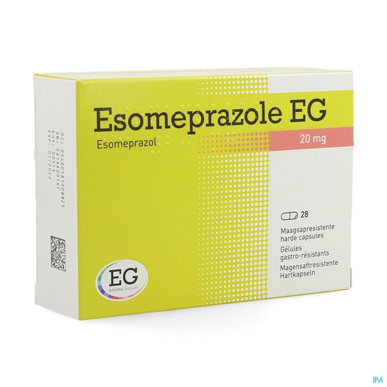 Esomeprazole EG 20Mg Harde Caps Maagsapres 28X20Mg