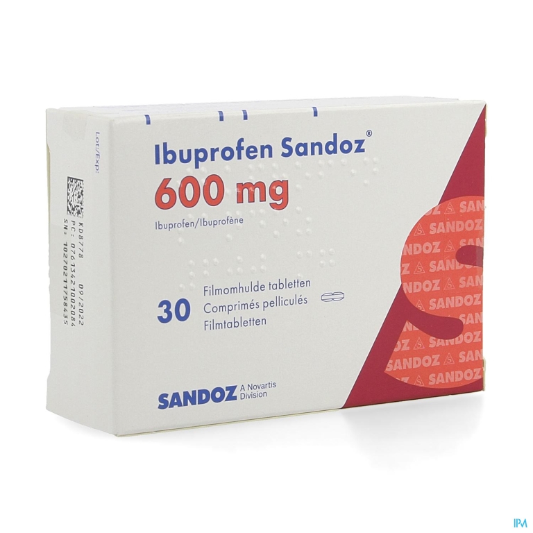 Ibuprofen Sandoz 600mg Comp Pell 30x600mg