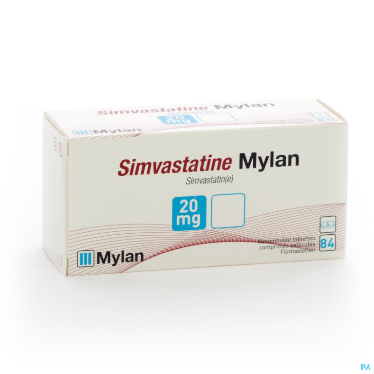 Simvastatine Mylan (ex-doc) 20mg Tabl 84 X 20mg