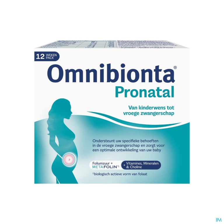 Omnibionta Pronatal kinderwens en vroege zwangerschap – 12 weken Pack (84 tabletten)