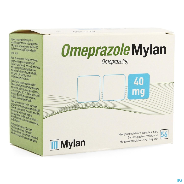 Omeprazole Mylan 40mg Pi Pharma Caps 56x40mg Pip