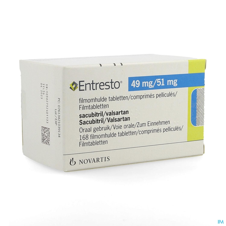 Entresto 49mg/ 51mg Filmomh Tabl 168