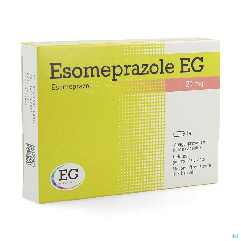 Esomeprazole EG 20Mg Harde Caps Maagsapres 14X20Mg