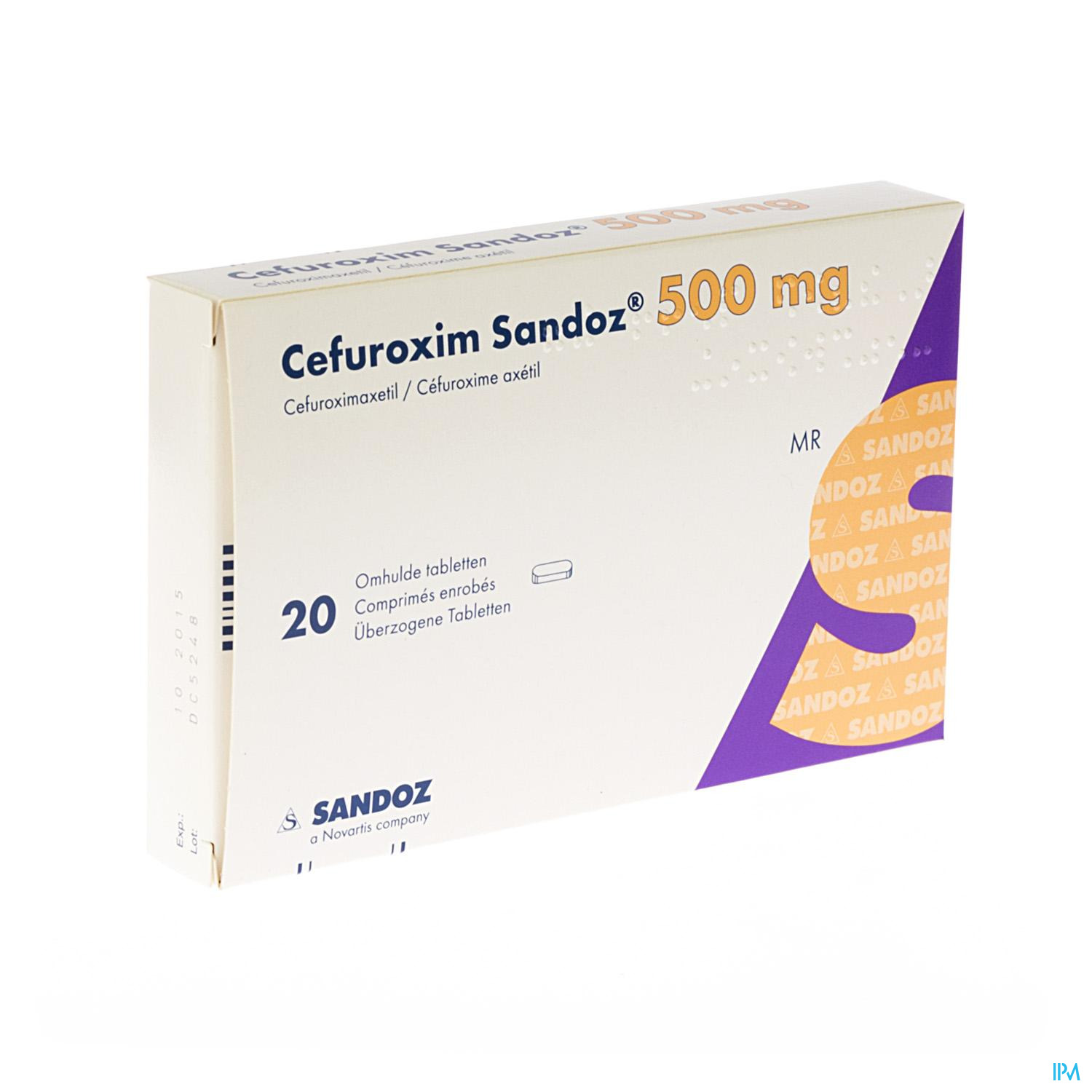 7961d6cc344a77ec3b59f542d9942a07 Cefuroxim Sandoz 500mg Film Omhulde 20