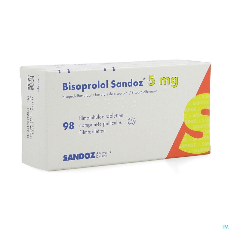 Bisoprolol Sandoz 5mg Tabl 98 X 5mg