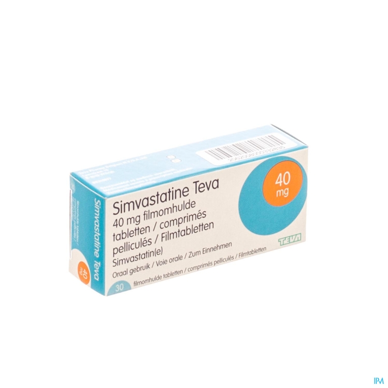 Simvastatine 40mg Teva Comp Enrob 30 X 40mg