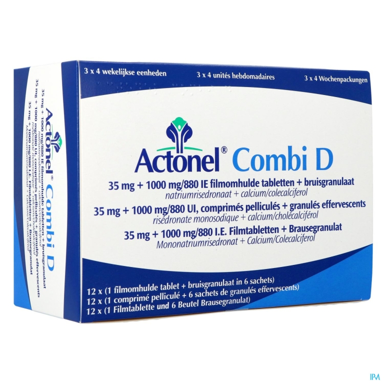 Actonel Combi D Comp 12 X 35mg + 72 Zakje Bruis2,5