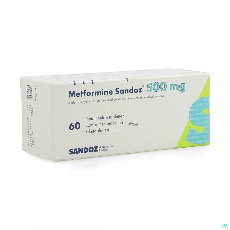 Metformine Sandoz 500mg Comp 60 X 500mg