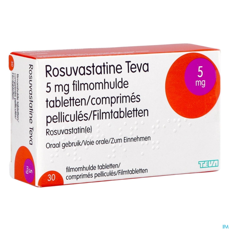 Rosuvastatine Teva 5mg Filmomh Tabl 30