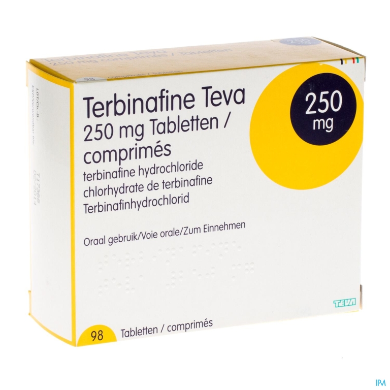 Terbinafine Teva Comp 98 X 250mg