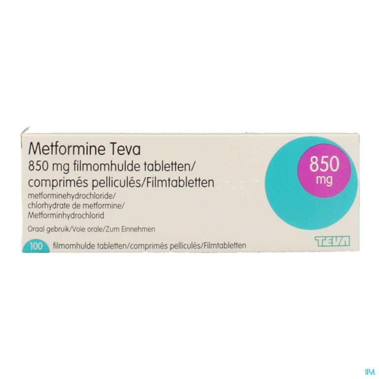 Metformine Teva 850mg Comp 100x850mg