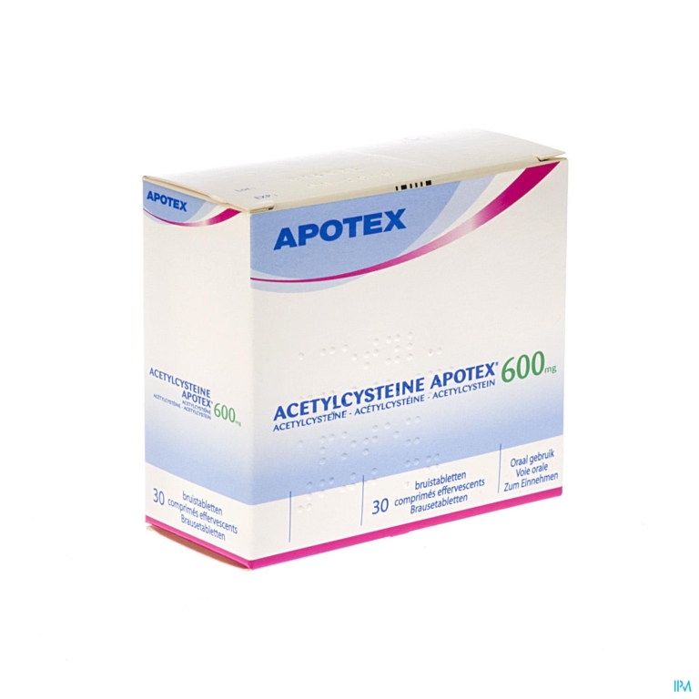 Acetylcysteine Apotex Comp Eff 30 X 600mg