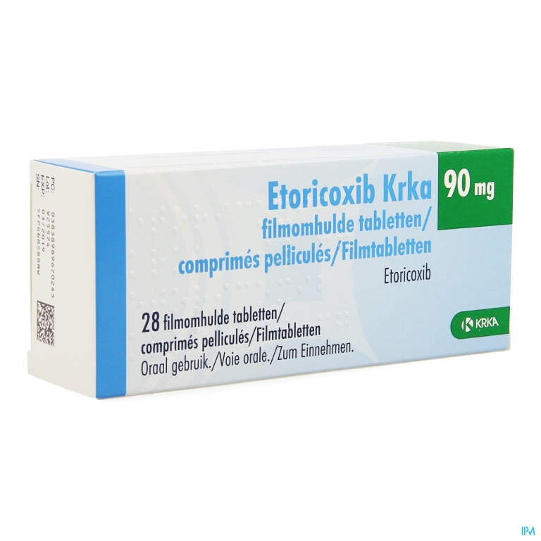 Etoricoxib Krka 90mg Filmomh Tabl 28 X 90mg