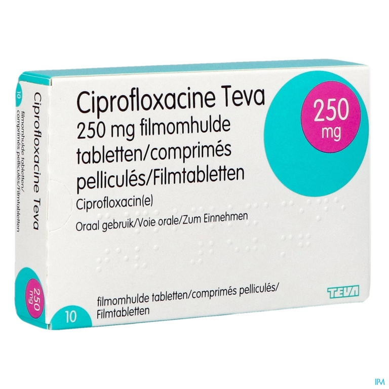 Ciprofloxacine Teva Comp 10 X 250mg