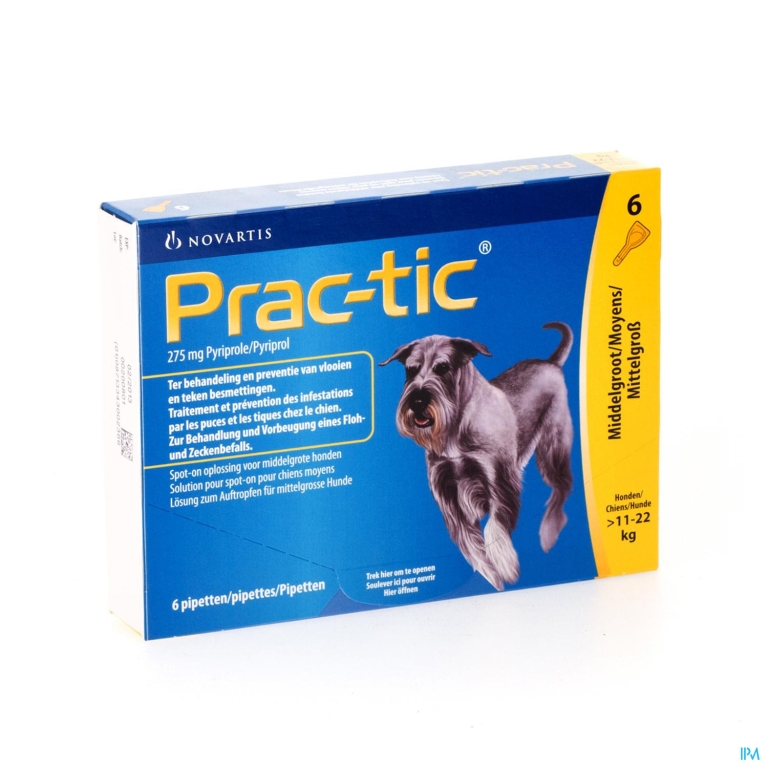 Prac-tic Spot-on A/vlo-teek Hond Middel Pip.2×3