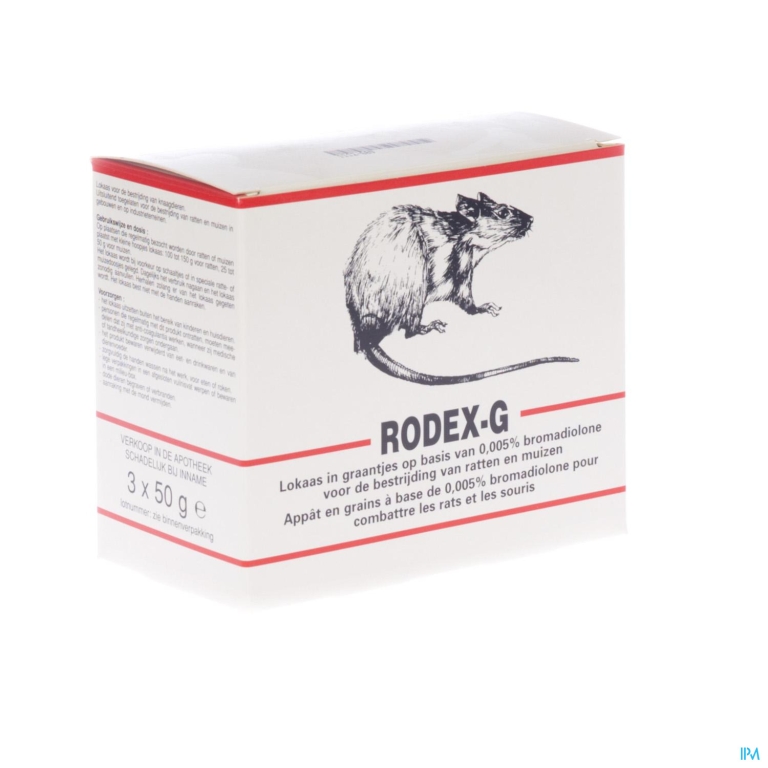 Rodex-g Korrels Ratten-muizen 3x50g