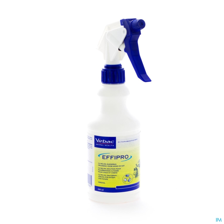 Effipro 2,5mg/ml Huidspray Opl Hond-kat 500ml