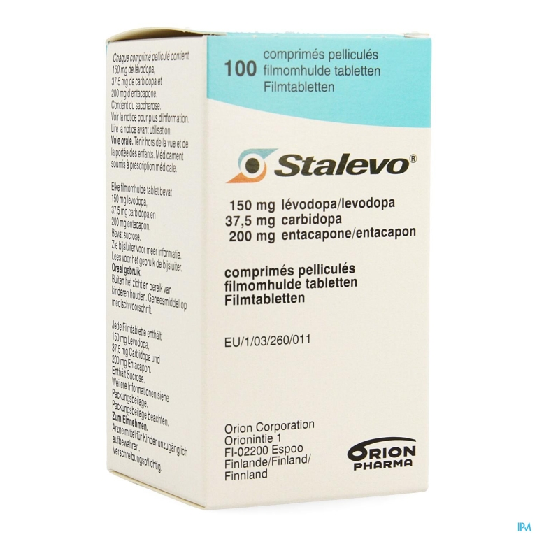 Stalevo 150mg/37,5mg/200mg Filmomh Tabl 100 Fles