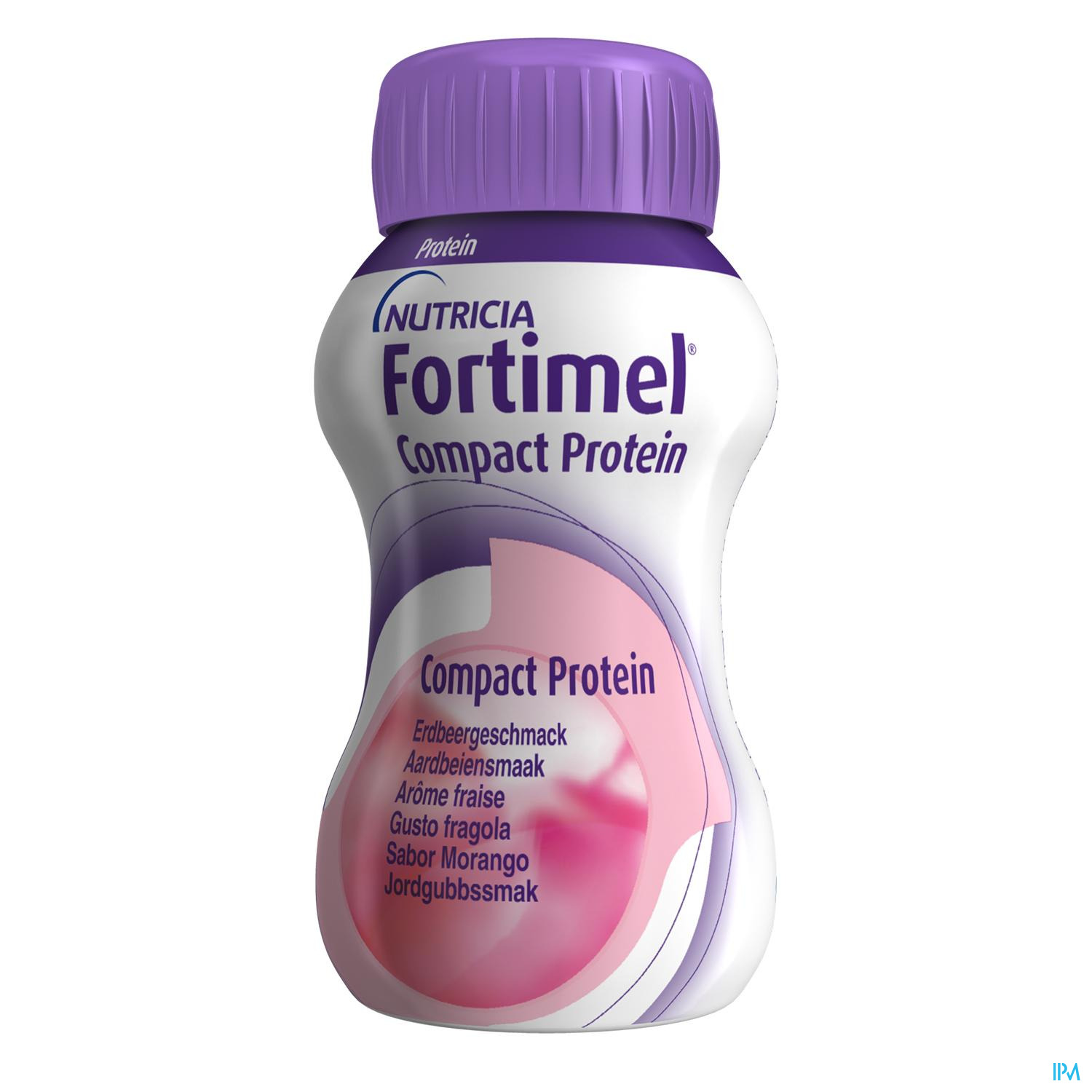 86708c375cd5004539cf28da5ccfc636 Fortimel Compact Protein Aardbei Flesjes 4×125 ml