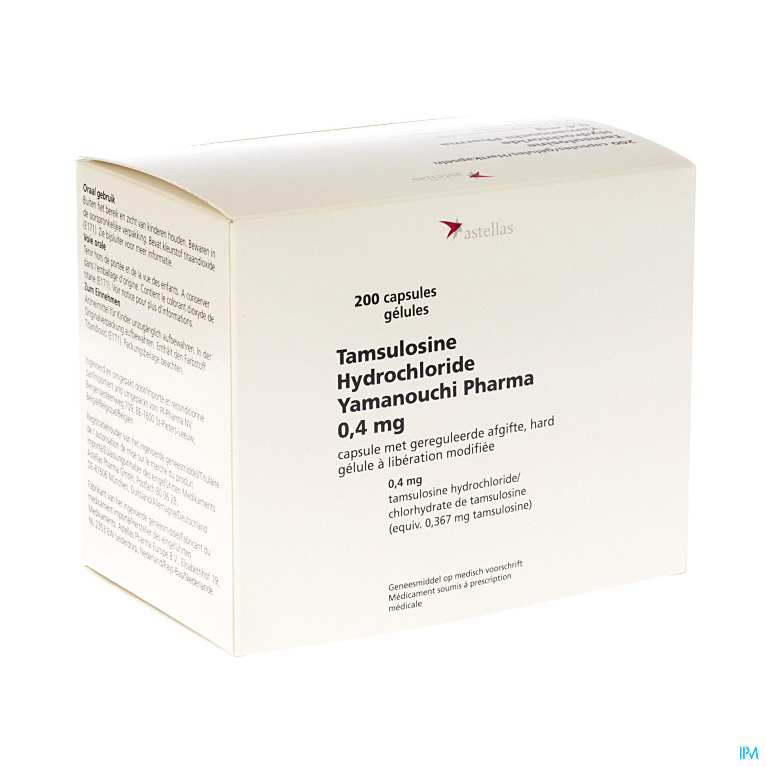 Tamsulosine Astellas Pi Pharma Caps 200×0,4mg Pip