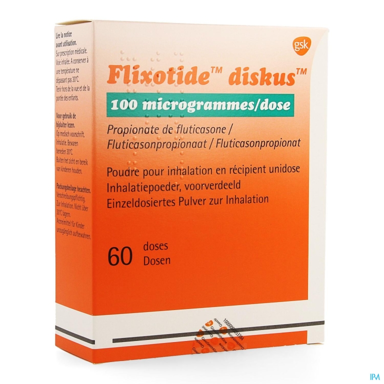 Flixotide 100 Diskus Pulv Inh 60dos