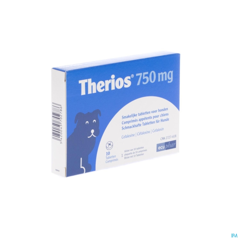 Therios 750mg Smakelijke Tabl Hond 10