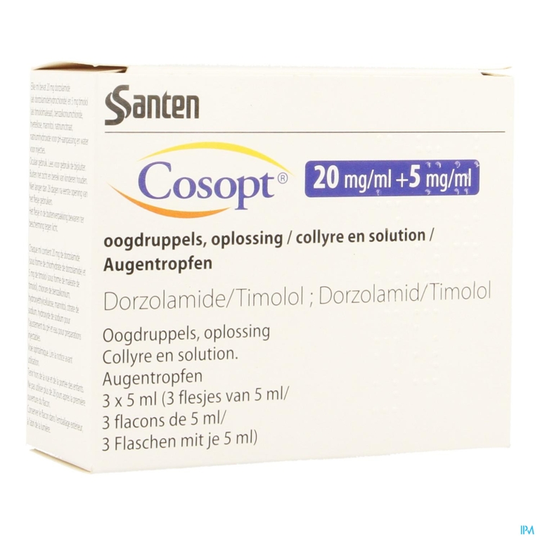 Cosopt Ocumeter Plus 20mg/5mg Collyre 3 X 5ml