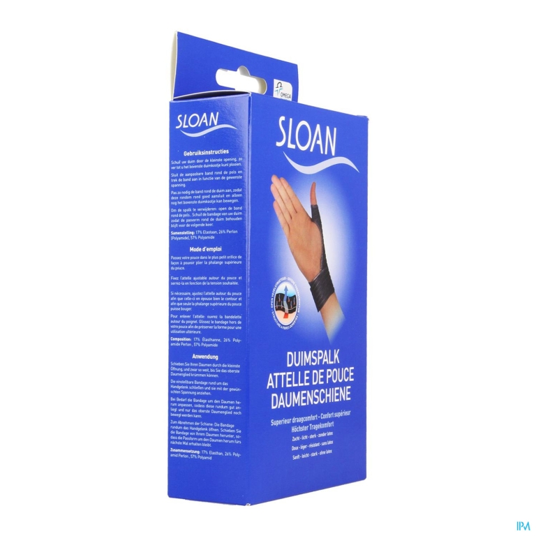 Sloan Classic Duimspalk Zwart S/m