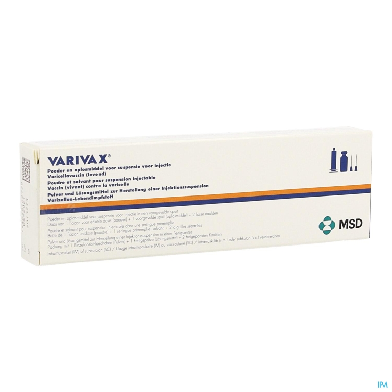 Varivax Pdr + Solv Voor Susp Inj Voorgev.spuit 1