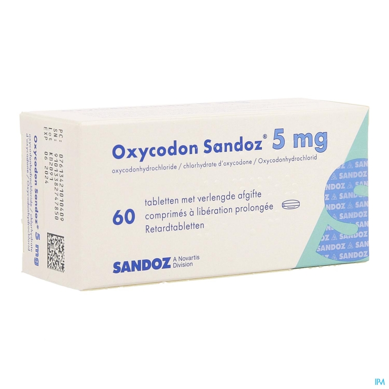 Oxycodon 5mg Sandoz Verlengde Afgifte 60