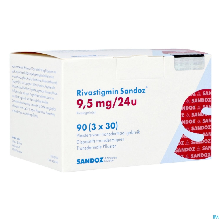 Rivastigmin Sandoz 9,5mg/24u Pleister Transd. 90