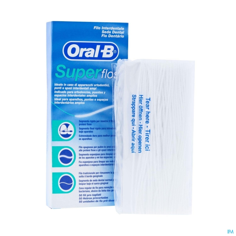 Oral-b Floss Super Floss Mint Waxed 50m