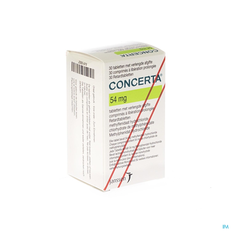 Concerta Tabl 30 X 54mg