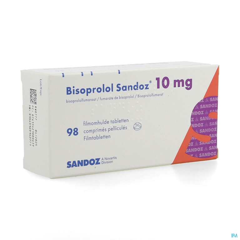 Bisoprolol Sandoz 10mg Tabl 98 X 10mg