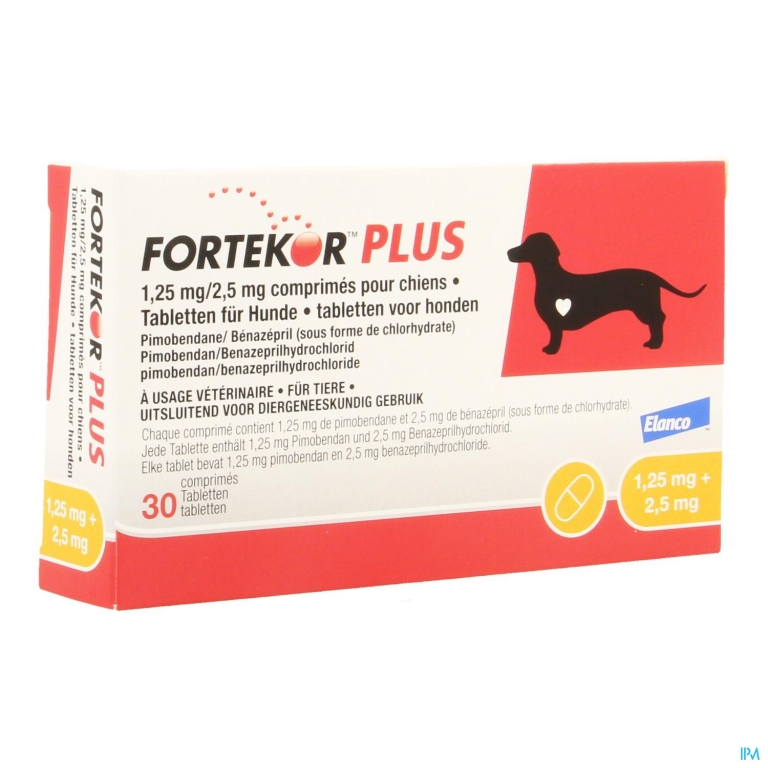 Fortekor Plus 1,25mg/2,5mg Hond Comp 30