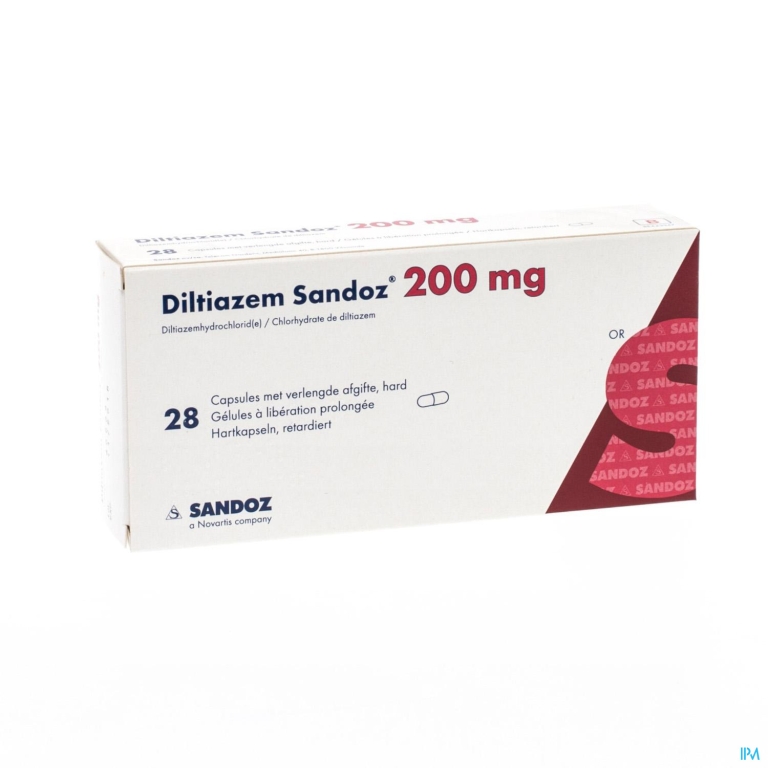 Diltiazem 200mg Sandoz Caps Verlengde Afgifte 28